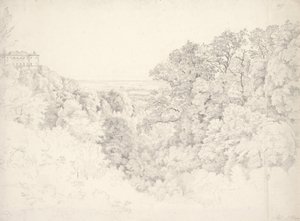 Vista desde Ariccia cerca de Albano de Ernst Fries